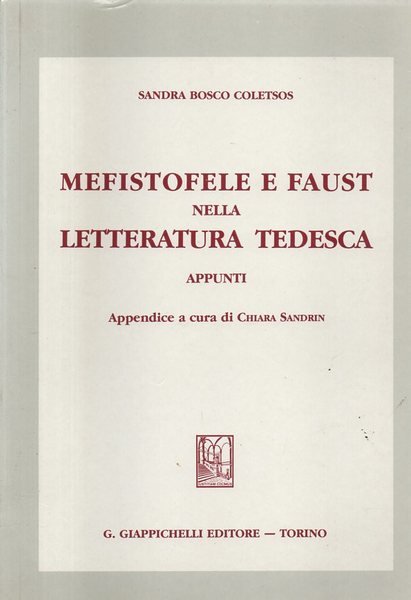 Mefistofele e Faust nella letteratura tedesca-appunti