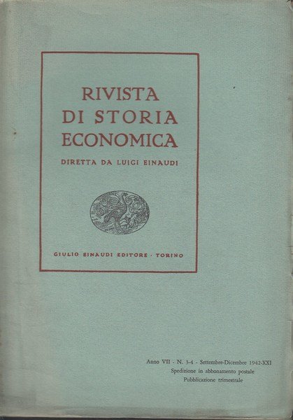 Rivista di storia economica diretta da Luigi Einaudi. Anno 7, … | Immagine principale