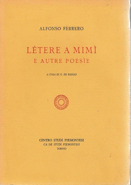 létere a Mimì e autre poesie