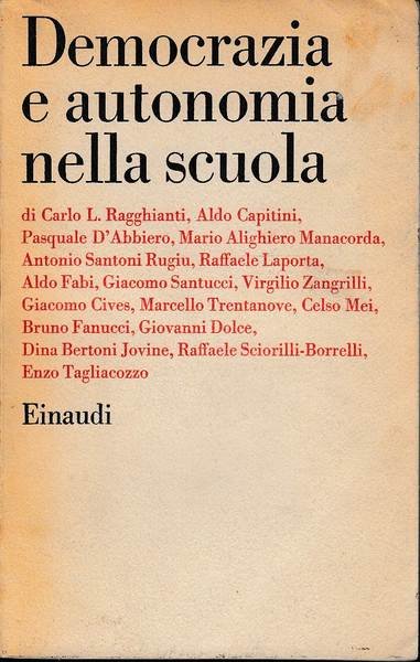 DEMOCRAZIA E AUTONOMIA NELLA SCUOLA