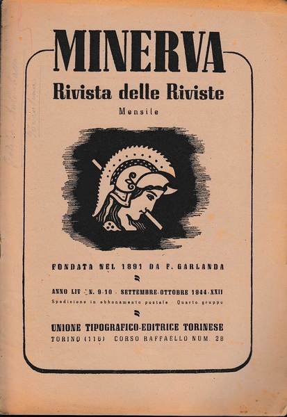 Minerva, rivista delle riviste. Periodico mensile, Volume LIV, 1944, n … | Immagine principale