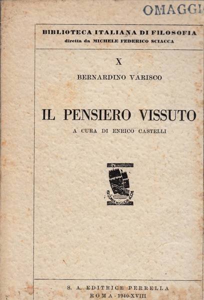 IL PENSIERO VISSUTO