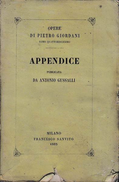 Opere di Pietro Giordani - Appendice