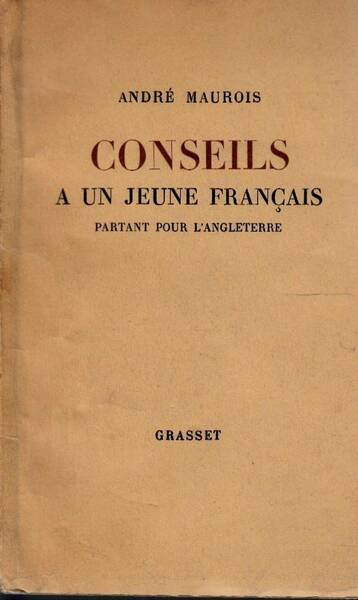 Conseils a un jeune français partant pour l'angleterre