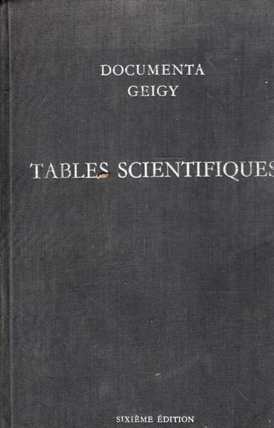 Documenta Geigy tables scientifiques