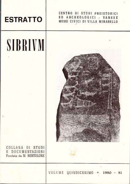 SIBRIUM - Estratto Volume 15 - 1980-81