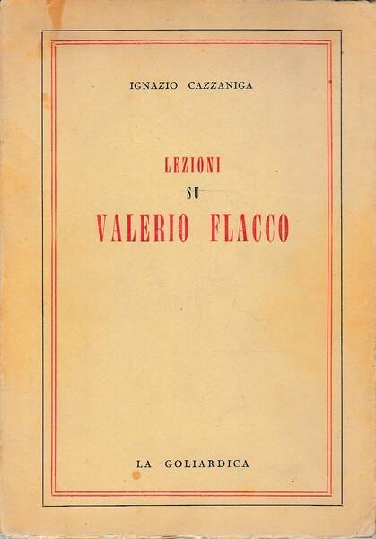 Lezioni su Valerio Flacco | Immagine principale