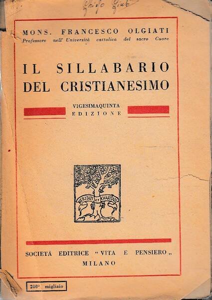 IL SILLABARIO DEL CRISTIANESIMO