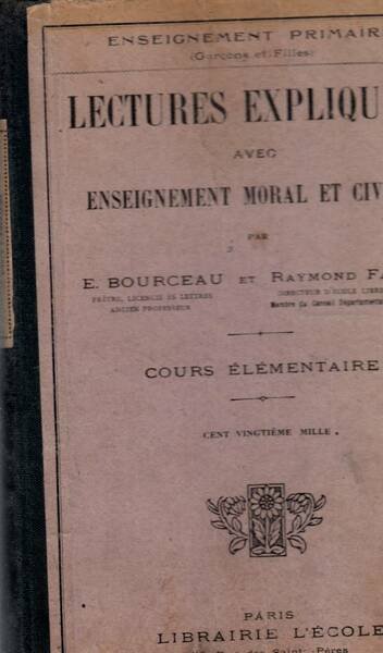 Lectures Expliquées avec ensseignement moral et civique