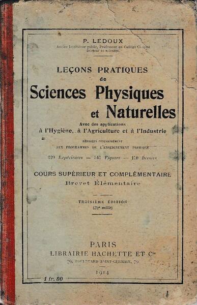 Leçon pratiques de sciences Physiques et Naturelles