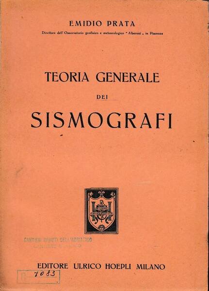 Teoria generale dei sismografi