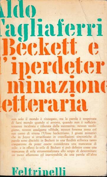 Beckett e l'iperdeterminazione letteraria