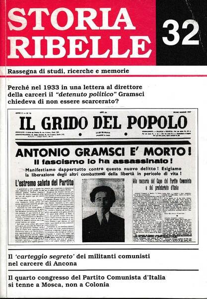 Storia ribelle 32. Rassegna di studi, ricerche e memorie | Immagine principale