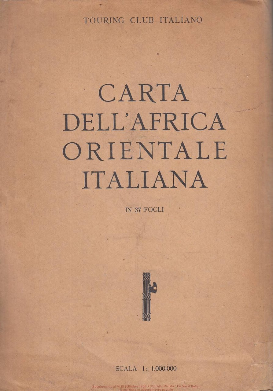 Carta dell'Africa Orientale Italiana. In 37 fogli. Scala di 1:100