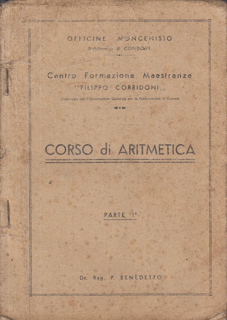 Corso di Aritmetica - Parte prima