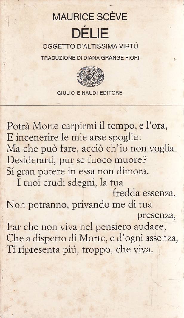 Délie oggetto d’altissima virtù