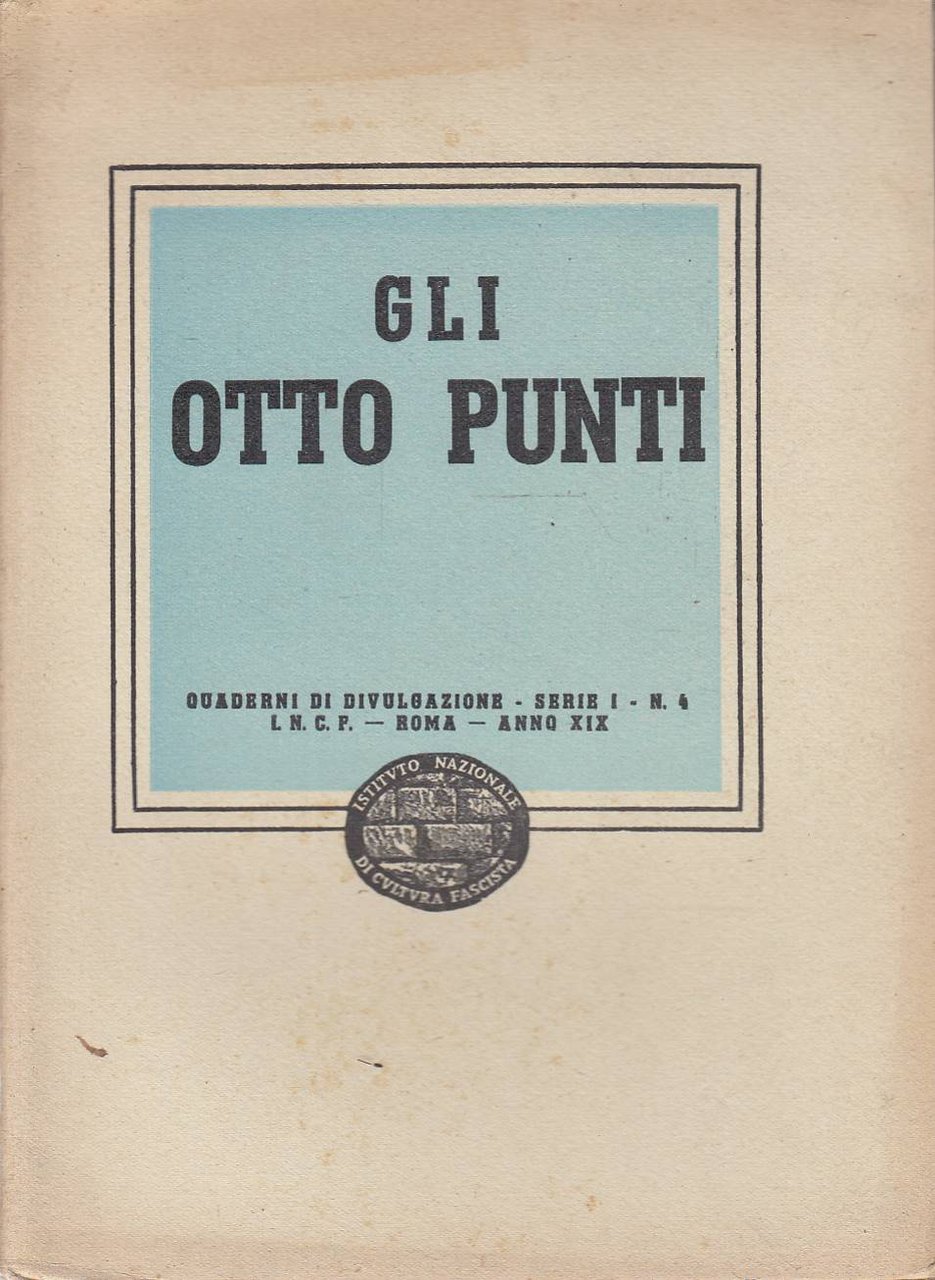 gli otto punti. Quaderni di divulgazione Serie I n. 4