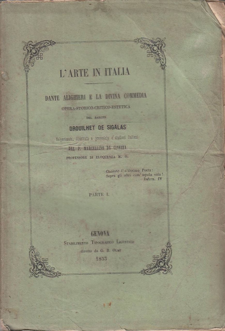 L'arte in Italia. Dante Alighieri e la Divina Commedia. Opera …
