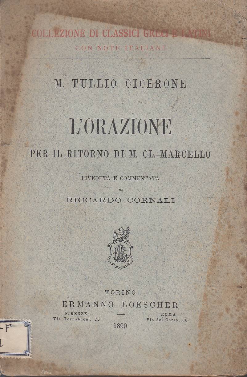 L'orazione per il ritorno di M. CL. Marcello | Immagine principale