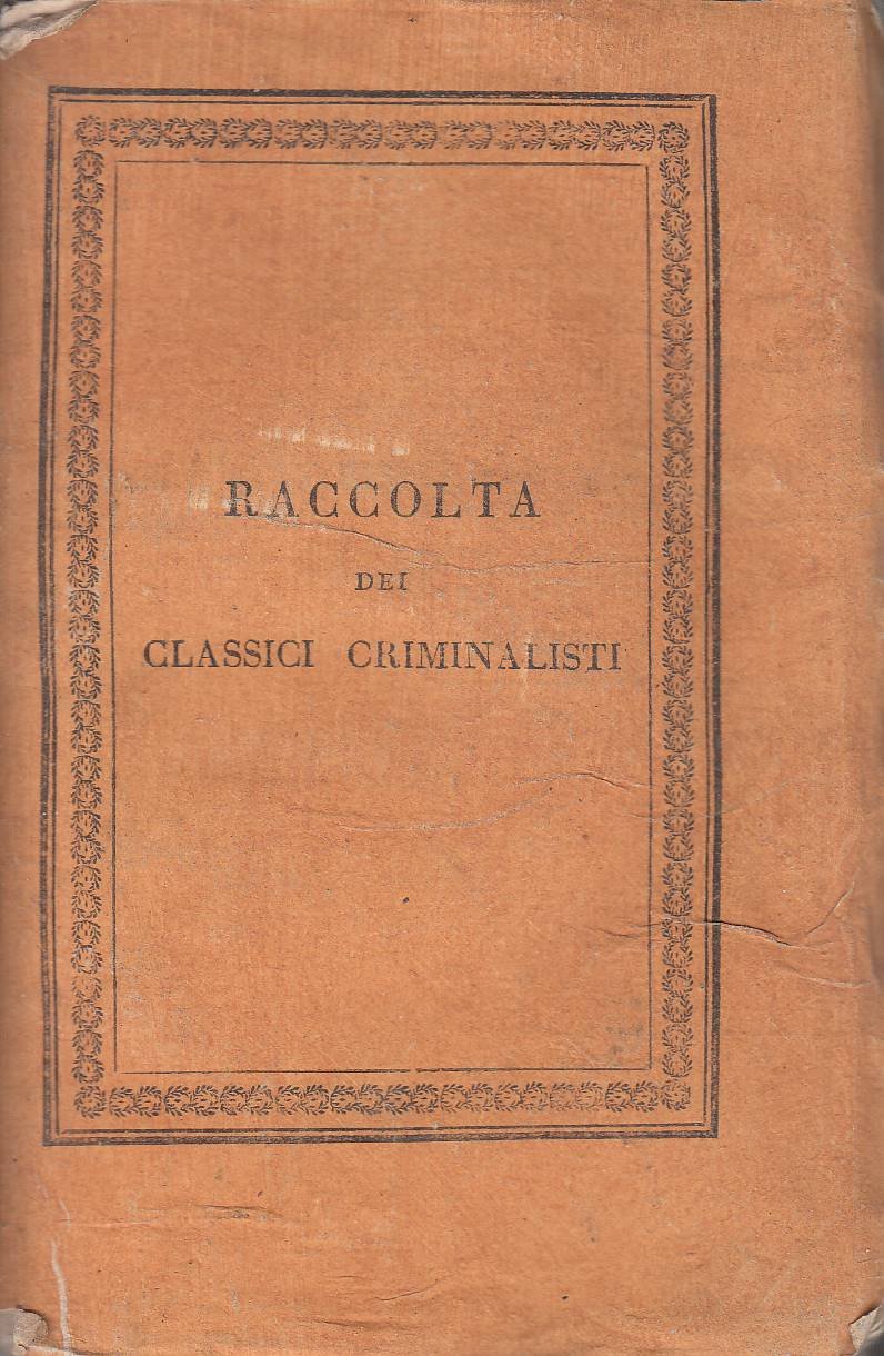 Le leggi criminali nel loro ordine naturale. Tomo I | Immagine principale