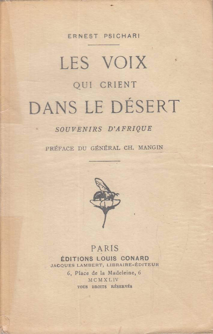 Les voix qui crient dans le désert, souvenirs d&rsquo;Afrique
