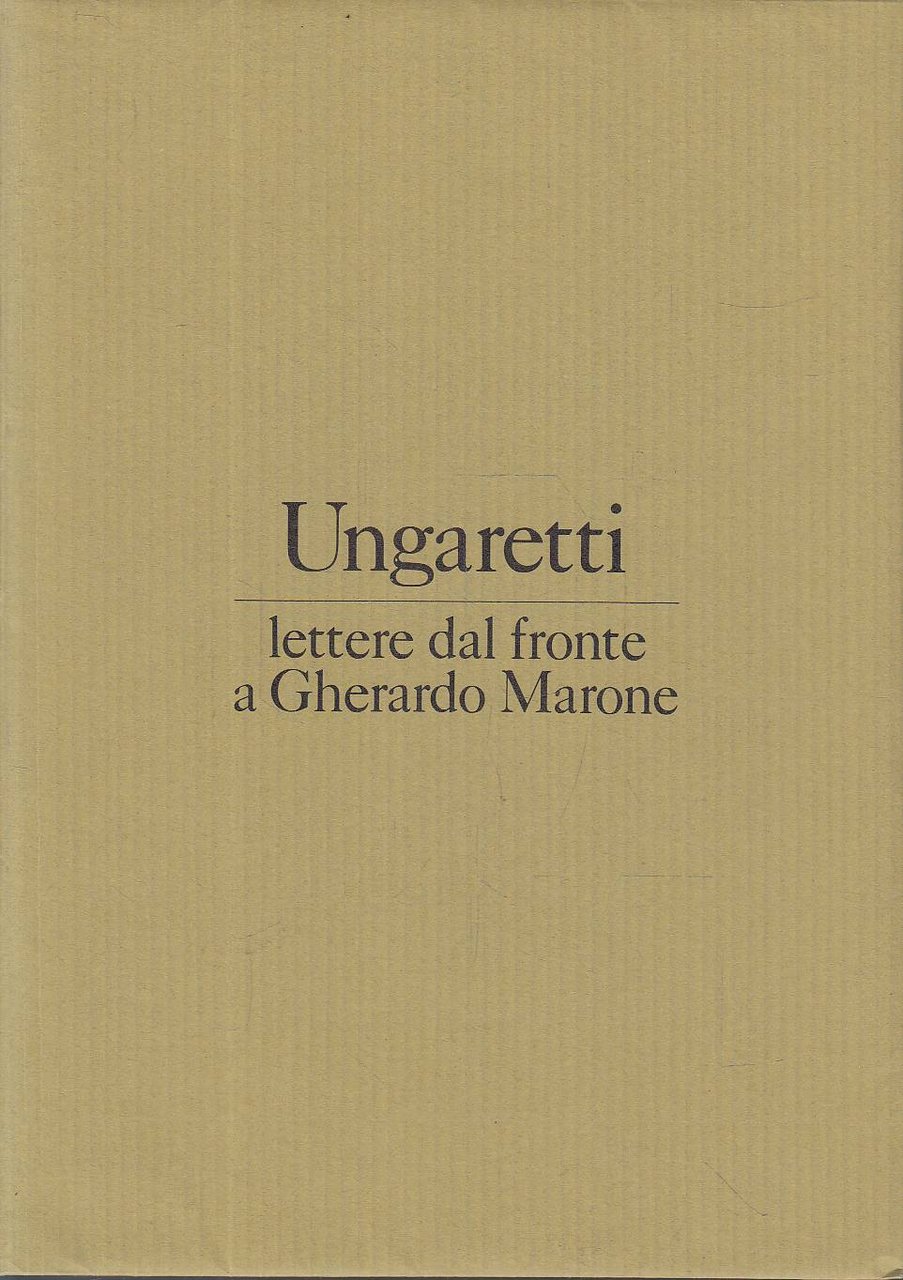 Lettere dal fronte a Gherardo Marone (1916-1918) | Immagine principale