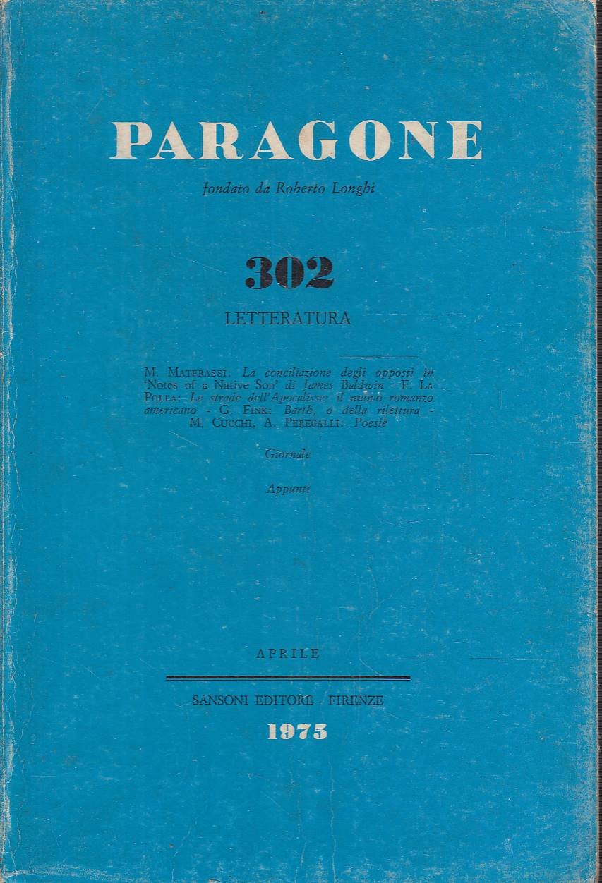 Paragone N. 302 Letteratura - Rivista Mensile di Arte Figurativa … | Immagine principale