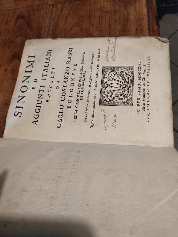 Sinonimi ed aggiunti italiani - Con un Trattato de' Sinonimi, …