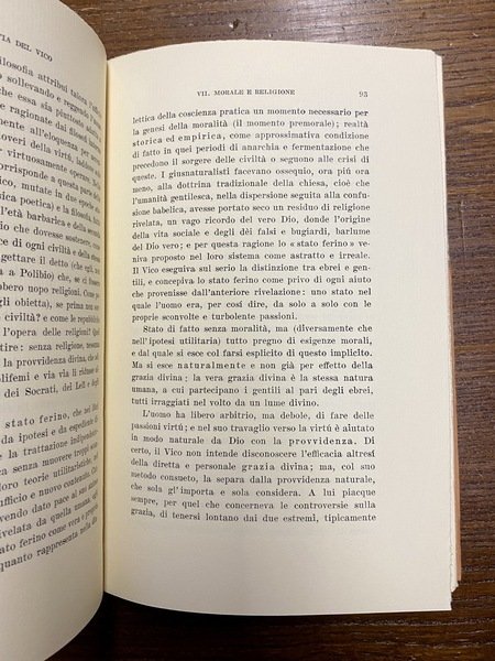La filosofia di Giambattista Vico.