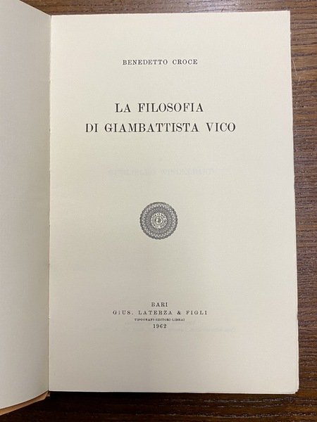 La filosofia di Giambattista Vico.