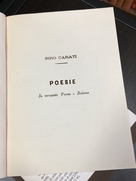 Poeti dialettali pavesi dell'ottocento.