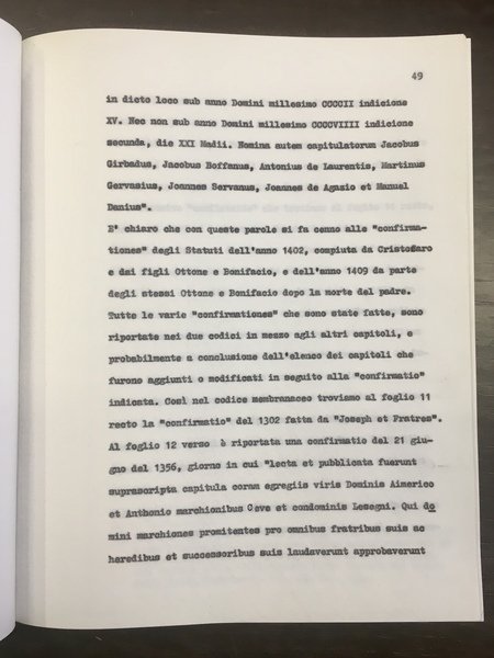 Gli statuti di Lesegno.