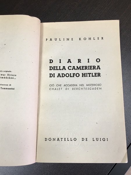 Diario della cameriera di Adolfo Hitler.