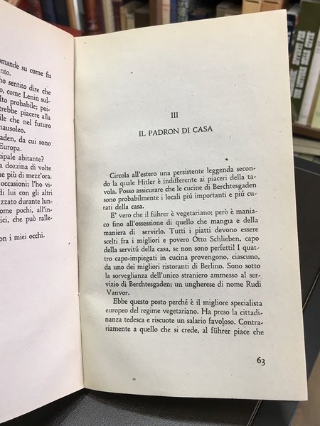 Diario della cameriera di Adolfo Hitler.