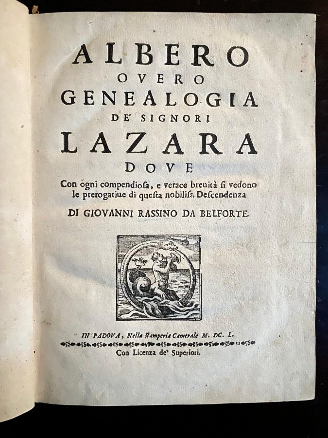 Albero overo Genealogia de Signori Lazara dove con ogni compendiosa, …