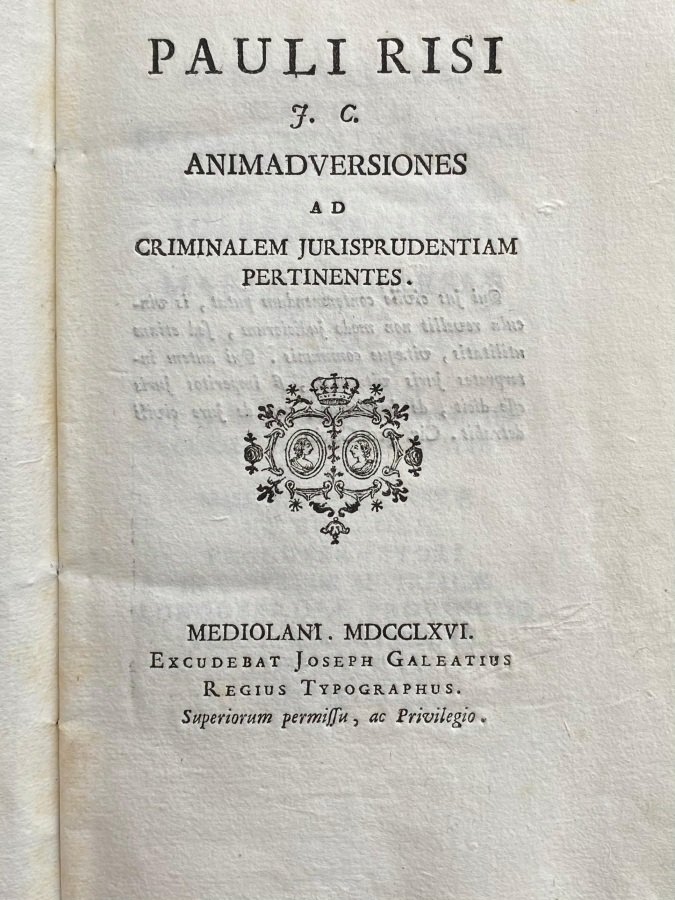 Animadversiones ad criminalem jurisprudentiam pertinentes.