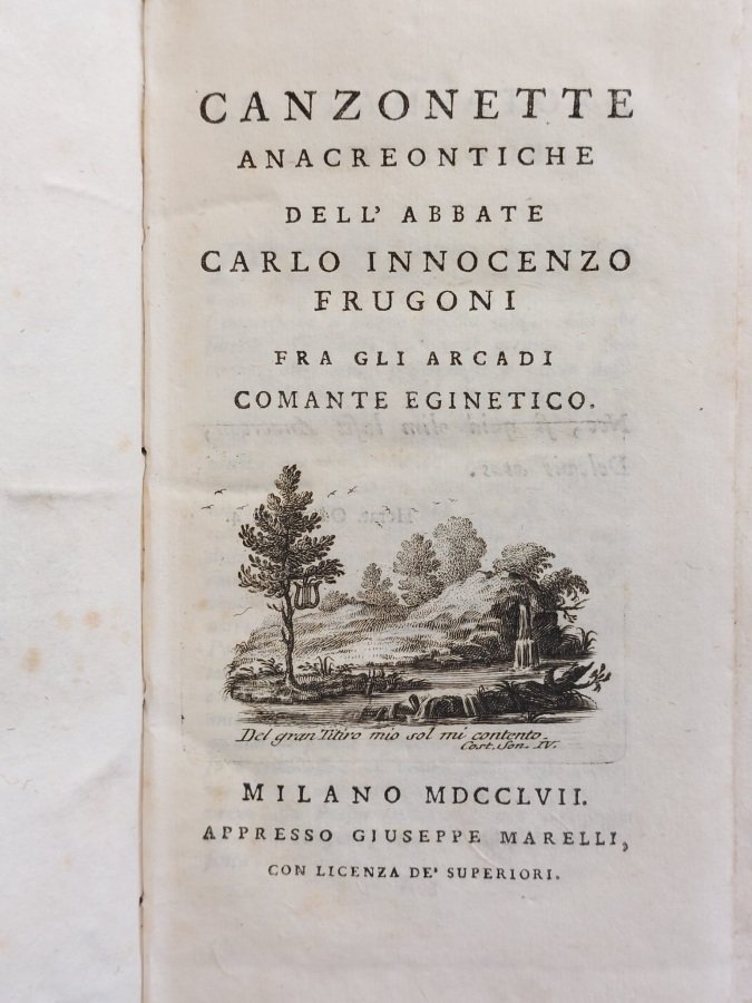 Canzonette anacreontiche dell'abbate C.I. F. fra gli arcadi comante eginetico.