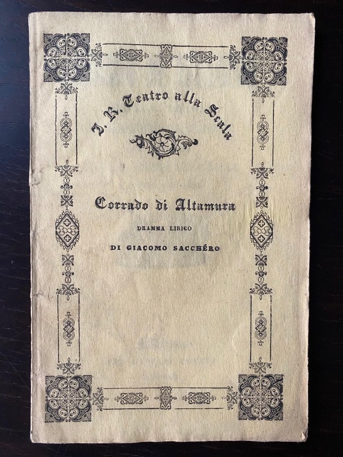 Corrado di Altamura. Dramma lirico di giacomo Sacchero da rappresentarsi … | Immagine principale