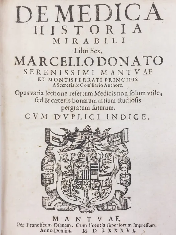 De medica historia mirabili libri sex.