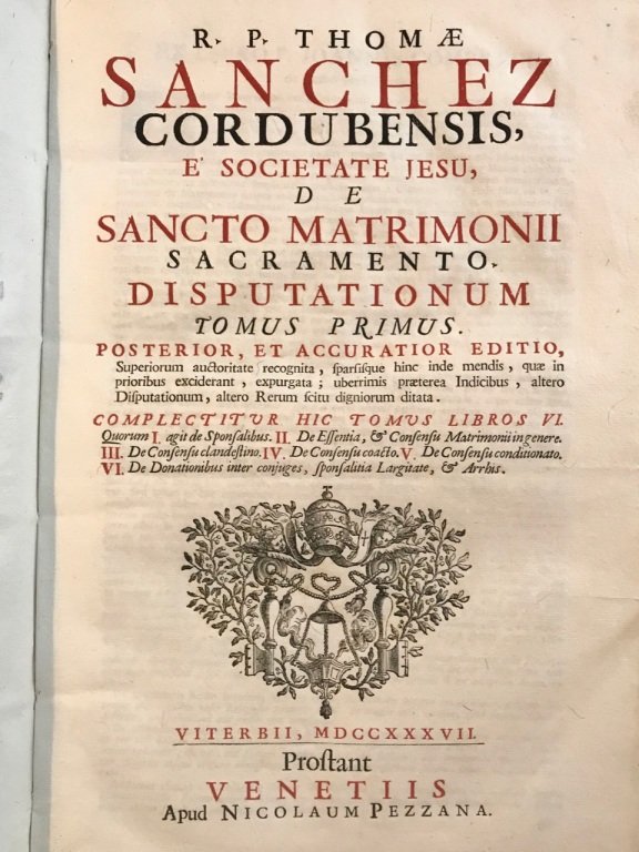 De Sancto Matrimonii sacramento disputationum [.].