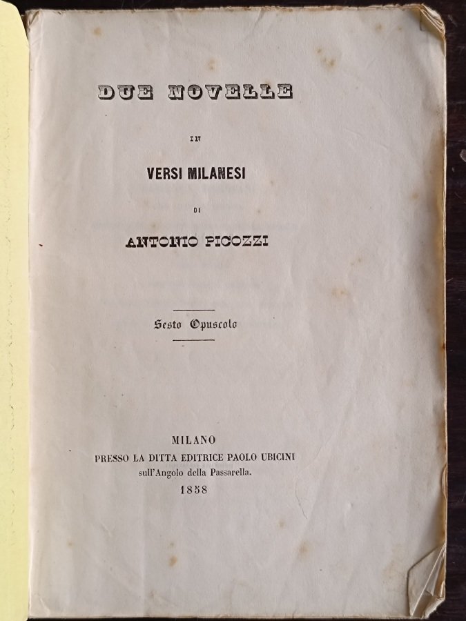 Due novelle in versi milanesi.