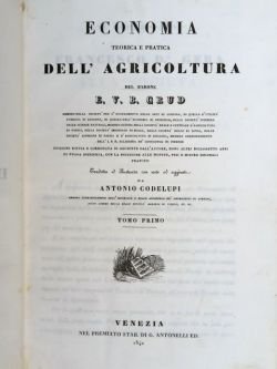 Economia teorica e pratica dell'agricoltura [.] tradotta ed illustrata con …