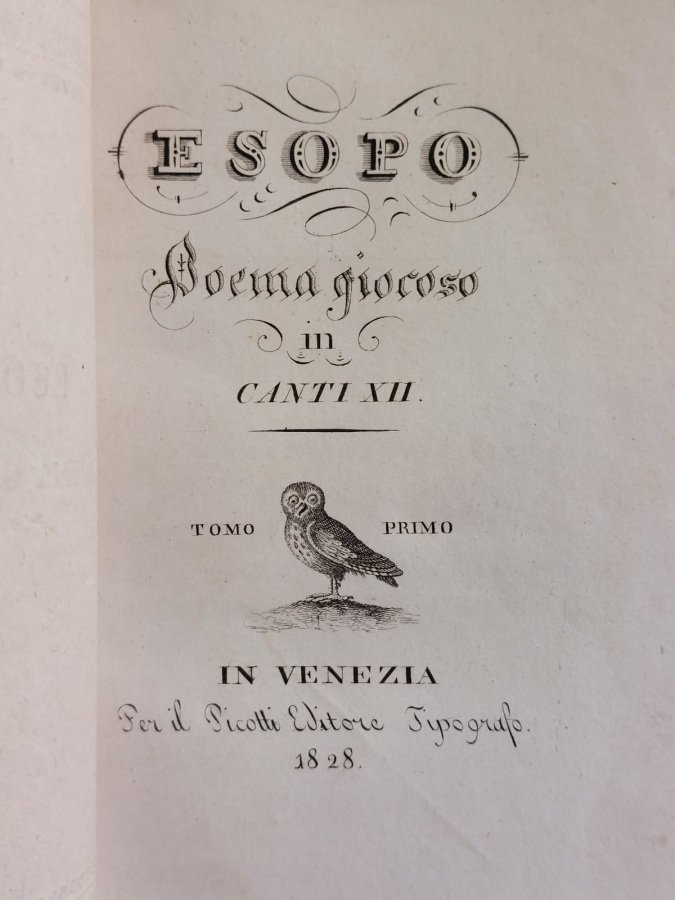 Esopo. Poema giocoso in canti XII.