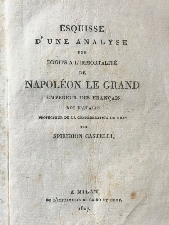Esquisse d'une analyse des droits a l'immortalité de Napoléon Le …