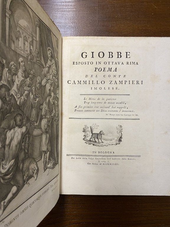 Giobbe. Esposto in ottava rima. Poema del conte imolese.