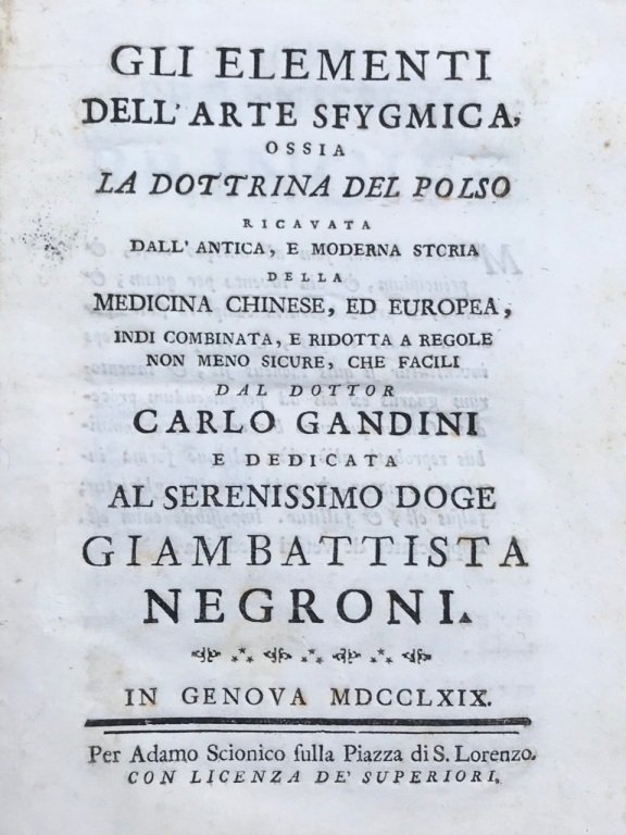 Gli elementi dell'arte sfygmica, ossia la dottrina del polso ricavata …