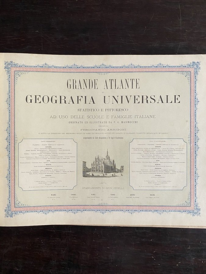Grande atlante di geografia universale statistico e pittoresco ad uso …