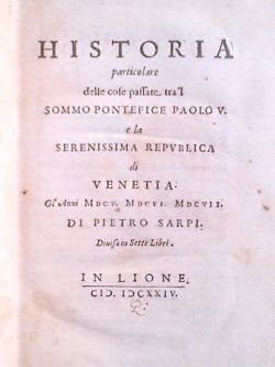 Historia particolare delle cose passate tra 'l sommo pontefice Paolo …