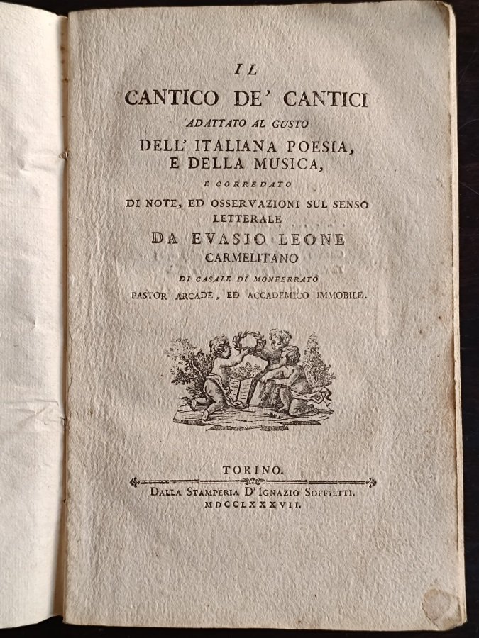 Il Cantico de' Cantici adattato al gusto dell' italiana poesia, …