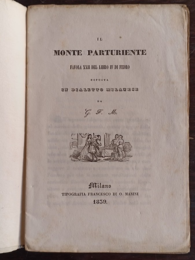 Il monte parturiente. Favola XXII del libro IV di Fedro …